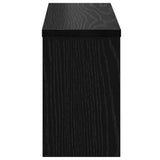 Appendiabiti a muro con lo scaffale Rovere Nero 50 x 16 x 26 cm