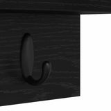 Appendiabiti a muro Rovere Nero 40 x 10,5 x 18 cm
