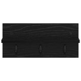 Appendiabiti a muro Rovere Nero 40 x 10,5 x 18 cm