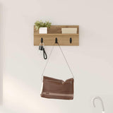 Appendiabiti a muro Rovere artigianale 40 x 10,5 x 18 cm