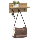 Appendiabiti a muro Rovere artigianale 40 x 10,5 x 18 cm
