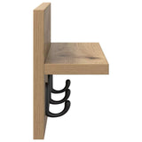 Appendiabiti a muro Rovere artigianale 40 x 10,5 x 18 cm