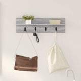 Appendiabiti a muro Grigio Sonoma 60 x 10,5 x 18 cm