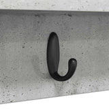 Appendiabiti a muro Grigio cemento 80 x 10,5 x 18 cm