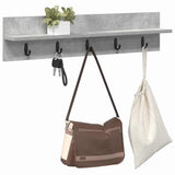 Appendiabiti a muro Grigio cemento 80 x 10,5 x 18 cm
