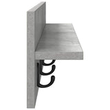 Appendiabiti a muro Grigio cemento 80 x 10,5 x 18 cm