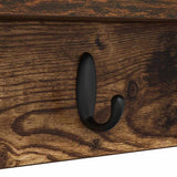 Appendiabiti a muro Rovere fumé 80 x 10,5 x 18 cm