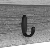 Appendiabiti a muro Grigio Sonoma 80 x 10,5 x 18 cm