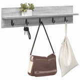 Appendiabiti a muro Grigio Sonoma 80 x 10,5 x 18 cm