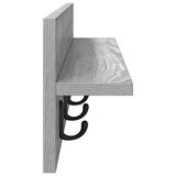 Appendiabiti a muro Grigio Sonoma 80 x 10,5 x 18 cm