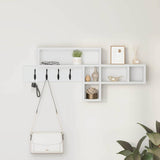 Appendiabiti a muro Bianco 100 x 12 x 43,5 cm Legno truciolato