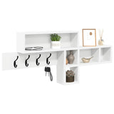 Appendiabiti a muro Bianco 100 x 12 x 43,5 cm Legno truciolato