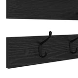 Appendiabiti a muro con lo scaffale Rovere Nero 90 x 15 x 36 cm