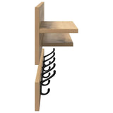Appendiabiti a muro A parete Rovere artigianale 90 x 15 x 36 cm