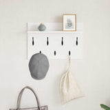 Appendiabiti a muro Bianco 60 x 40 x 12 cm Legno truciolato