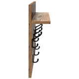 Appendiabiti a muro Legno vecchio 60 x 40 x 12 cm