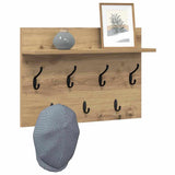 Appendiabiti a muro A parete Rovere artigianale 60 x 40 x 12 cm
