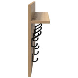 Appendiabiti a muro A parete Rovere artigianale 60 x 40 x 12 cm