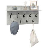 Appendiabiti a muro Grigio cemento 80 x 40 x 12 cm