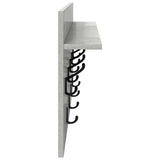 Appendiabiti a muro Grigio cemento 80 x 40 x 12 cm