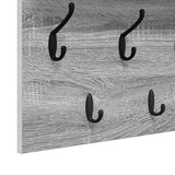 Appendiabiti a muro Grigio Sonoma 80 x 40 x 12 cm