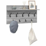 Appendiabiti a muro Grigio Sonoma 80 x 40 x 12 cm