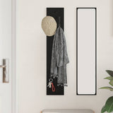 Appendiabiti a muro Rovere Nero 20 x 1,5 x 100 cm
