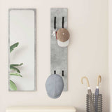 Appendiabiti a muro Grigio cemento 20 x 1,5 x 100 cm