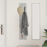 Appendiabiti a muro Grigio cemento 20 x 1,5 x 100 cm