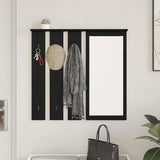 Appendiabiti a muro con lo scaffale Rovere nero 84 x 10 x 80 cm