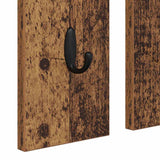 Appendiabiti a muro con specchio Legno vecchio 84 x 10 x 80 cm