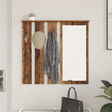 Appendiabiti a muro con specchio Legno vecchio 84 x 10 x 80 cm