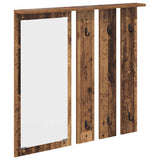 Appendiabiti a muro con specchio Legno vecchio 84 x 10 x 80 cm