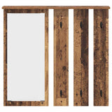 Appendiabiti a muro con specchio Legno vecchio 84 x 10 x 80 cm