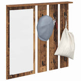 Appendiabiti a muro con specchio Legno vecchio 84 x 10 x 80 cm