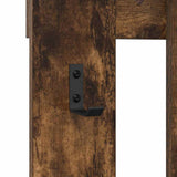 Appendiabiti a muro con specchio Rovere fumé 100 x 10 x 100 cm