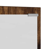 Appendiabiti a muro con specchio Rovere fumé 100 x 10 x 100 cm