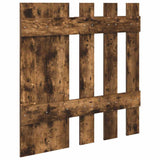 Appendiabiti a muro con specchio Rovere fumé 100 x 10 x 100 cm