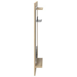 Appendiabiti a muro con specchio Rovere Sonoma 70 x 10 x 90 cm