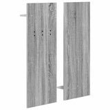 Appendiabiti a muro con specchio Grigio Sonoma 70 x 10 x 90 cm