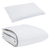Duvet Invernale con cuscino 2 pcs Bianco Piuma d'anatra