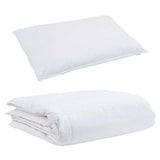 Duvet Estivo con cuscino 2 pcs Bianco Piuma d'anatra