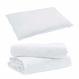 Duvet 2-in-1 con cuscino 2 pcs Bianco Piuma d'anatra