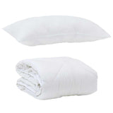 Duvet Estivo con cuscino 2 pcs Bianco Microfibra
