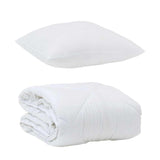 Duvet Estivo con cuscino 2 pcs Bianco Microfibra