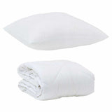Duvet Estivo con cuscino 2 pcs Bianco Microfibra