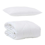 Duvet Estivo con cuscino 2 pcs Bianco Microfibra