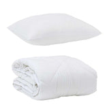 Duvet Estivo con cuscino 2 pcs Bianco Microfibra