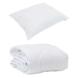 Duvet Estivo con cuscino 2 pcs Bianco Microfibra