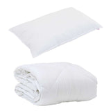 Duvet Estivo con cuscino 2 pcs Bianco Microfibra